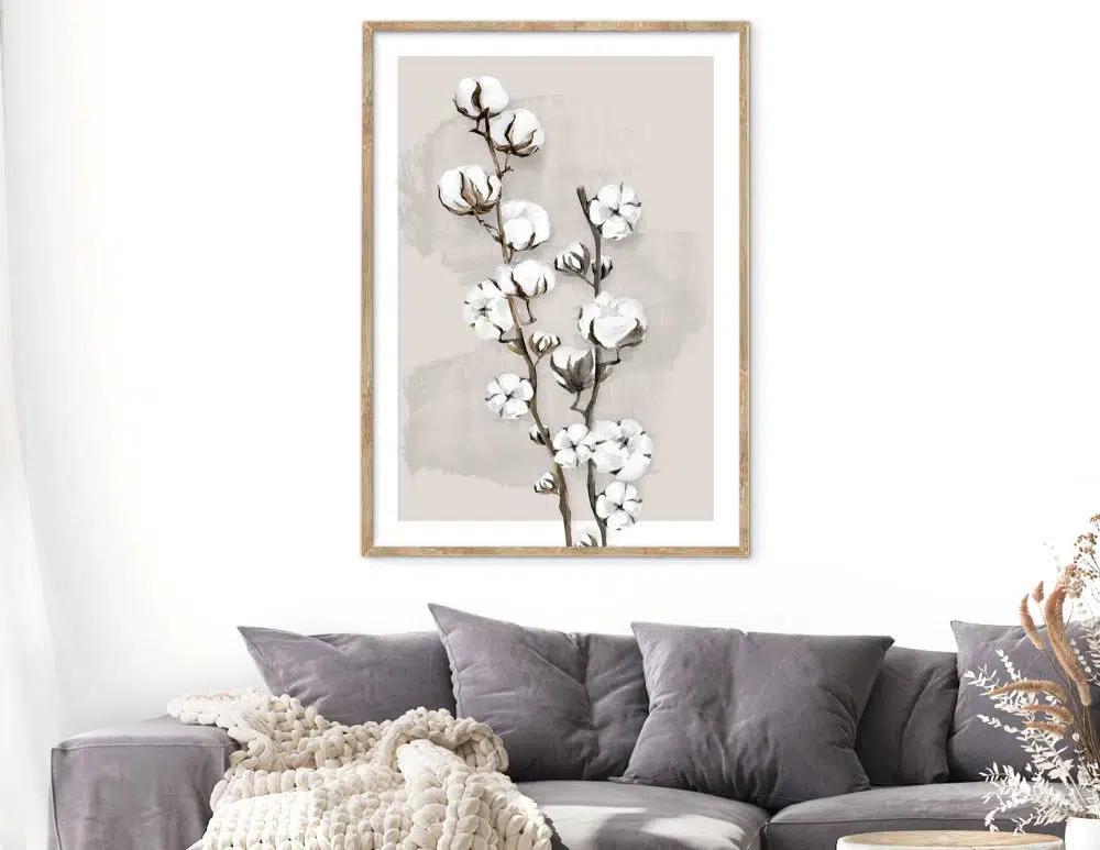 ⁦תמונה לבית Soft Cotton Beige - הדפס נייר ללא מסגרת בפורמט מלבני בגווני בז׳⁩ – תמונה ⁦3⁩
