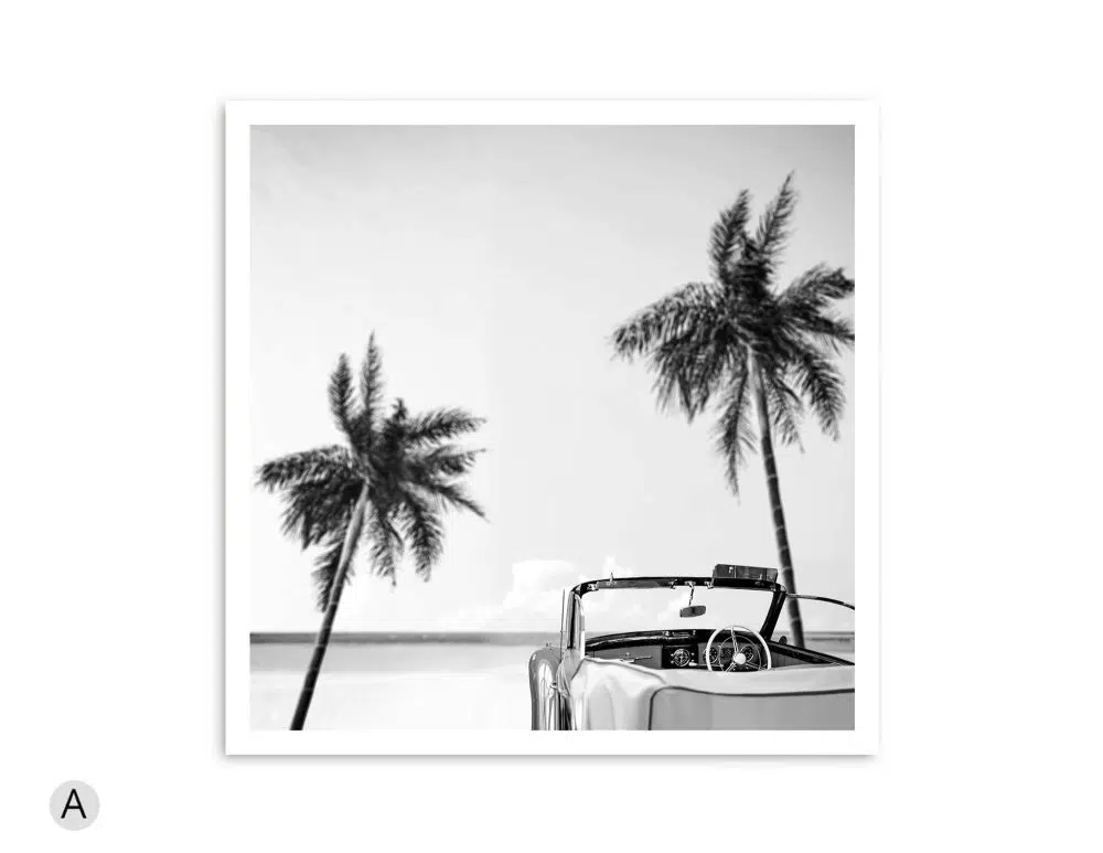 ⁦תמונה לבית Vacation Mode - הדפס נייר ללא מסגרת בפורמט ריבועי בגווני שחור לבן⁩ – תמונה ⁦4⁩