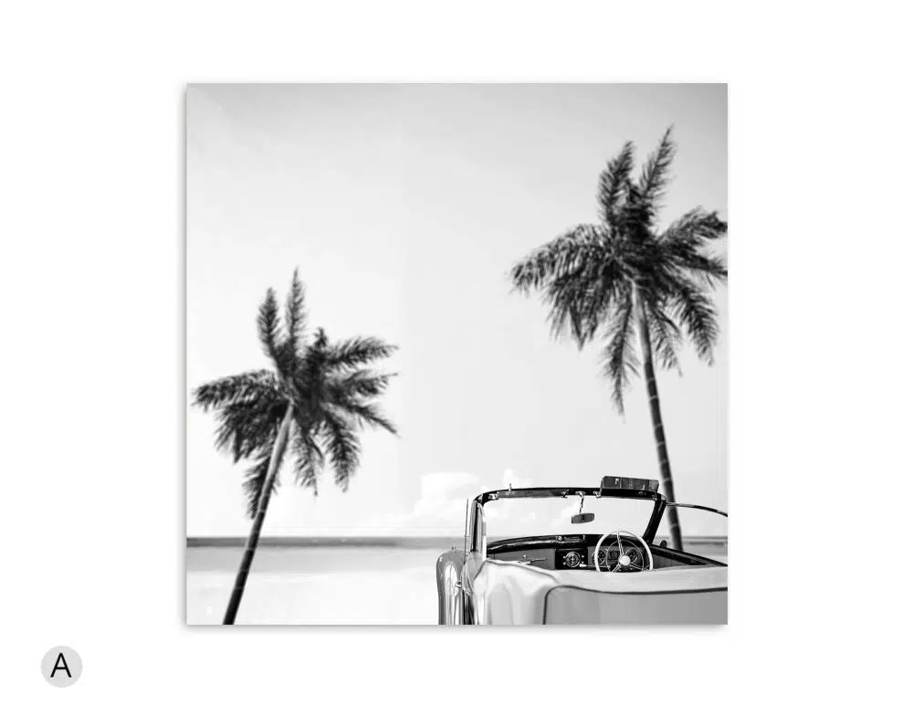 ⁦תמונה לבית Vacation Mode - הדפס נייר ללא מסגרת בפורמט ריבועי בגווני שחור לבן⁩ – תמונה ⁦3⁩