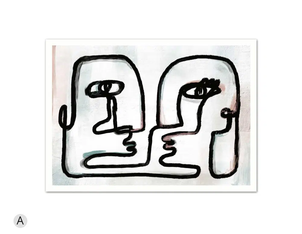 ⁦תמונה לבית Completely - הדפס נייר ללא מסגרת בפורמט רוחבי בגווני שחור לבן עם נגיעות ורוד ותכלת⁩ – תמונה ⁦5⁩