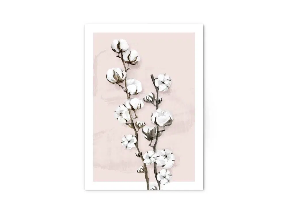 ⁦תמונה לבית Soft Cotton Pink - הדפס נייר ללא מסגרת בפורמט מלבני בגווני ורוד פודרה⁩ – תמונה ⁦4⁩